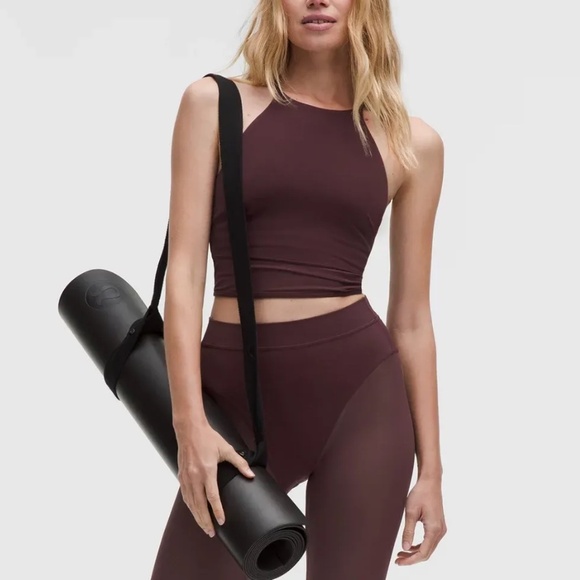 [NWT] Lululemon Nulu High-Neck Mesh-Hem Cropped Tank Top Goodnight Plum - Sz S - Picture 13 of 15